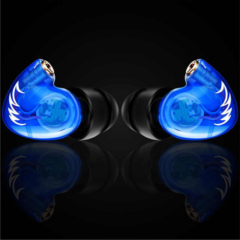 HKM-192275 F1 Pro Sports Heavy Bass HIFI In-Ear Headphones with Silicone Earplugs, 3.5mm Jack, Red or Blue