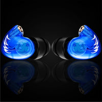HKM-192275 F1 Pro Sports Heavy Bass HIFI In-Ear Headphones with Silicone Earplugs, 3.5mm Jack, Red or Blue