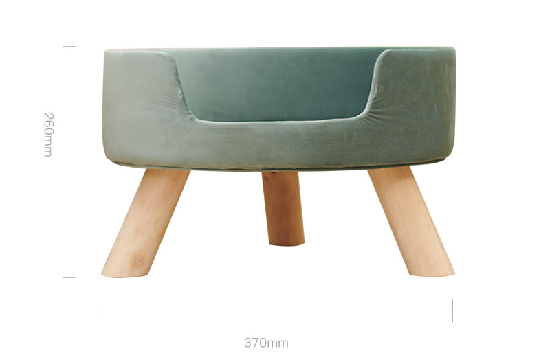 HKM-1922877 Cozy Semi-Enclosed Solid Wood Cat Nest for Warm Winter Comfort