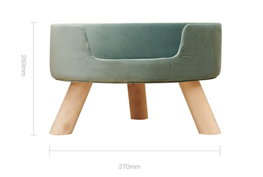 HKM-1922877 Cozy Semi-Enclosed Solid Wood Cat Nest for Warm Winter Comfort