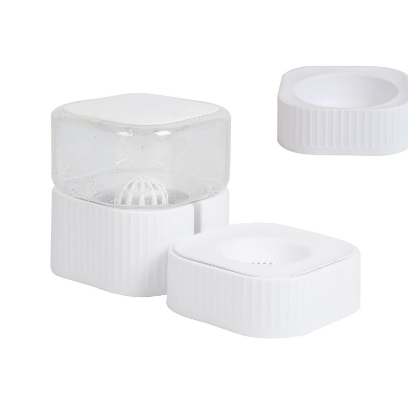 HKM-1923005 Magnetic Pet Bowl Feeder Set - Versatile Drinking Fountain and Feeding Solutions in Pink, Blue, Gray, and White