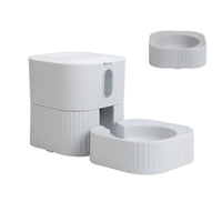 HKM-1923005 Magnetic Pet Bowl Feeder Set - Versatile Drinking Fountain and Feeding Solutions in Pink, Blue, Gray, and White