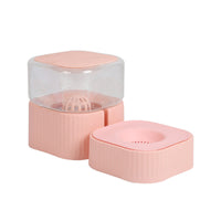 HKM-1923005 Magnetic Pet Bowl Feeder Set - Versatile Drinking Fountain and Feeding Solutions in Pink, Blue, Gray, and White
