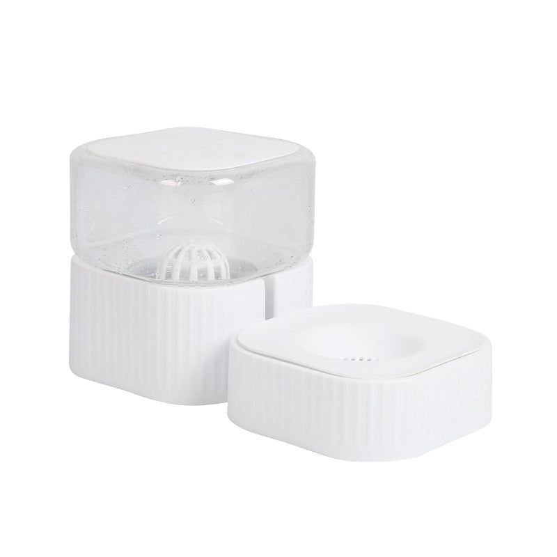 HKM-1923005 Magnetic Pet Bowl Feeder Set - Versatile Drinking Fountain and Feeding Solutions in Pink, Blue, Gray, and White