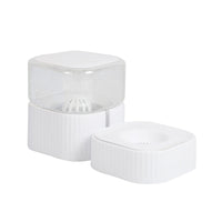 HKM-1923005 Magnetic Pet Bowl Feeder Set - Versatile Drinking Fountain and Feeding Solutions in Pink, Blue, Gray, and White