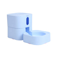 HKM-1923005 Magnetic Pet Bowl Feeder Set - Versatile Drinking Fountain and Feeding Solutions in Pink, Blue, Gray, and White