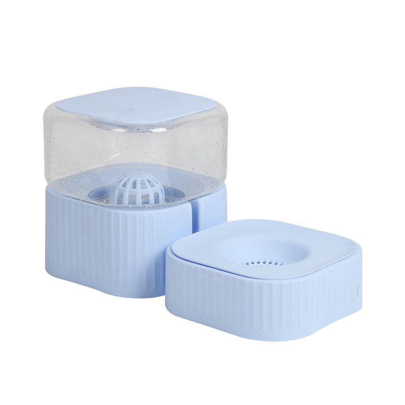 HKM-1923005 Magnetic Pet Bowl Feeder Set - Versatile Drinking Fountain and Feeding Solutions in Pink, Blue, Gray, and White