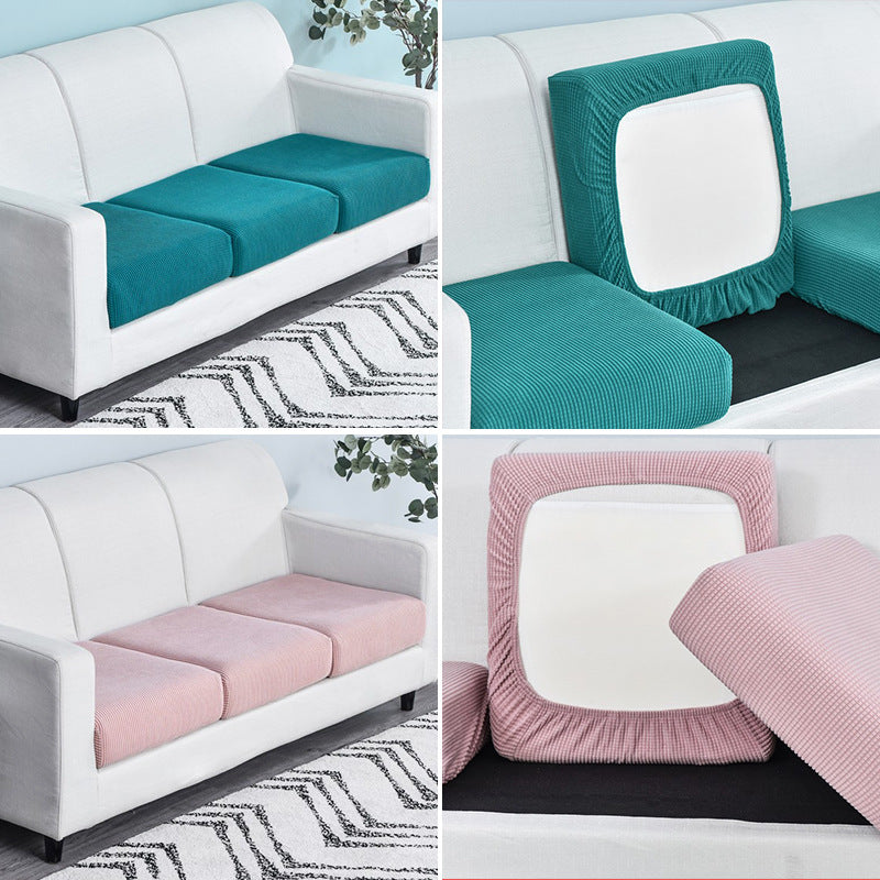 HKM-192339 High Elastic Polyester Stretch Sofa Cover - Anti-Slip & Machine Washable, Multiple Sizes Available
