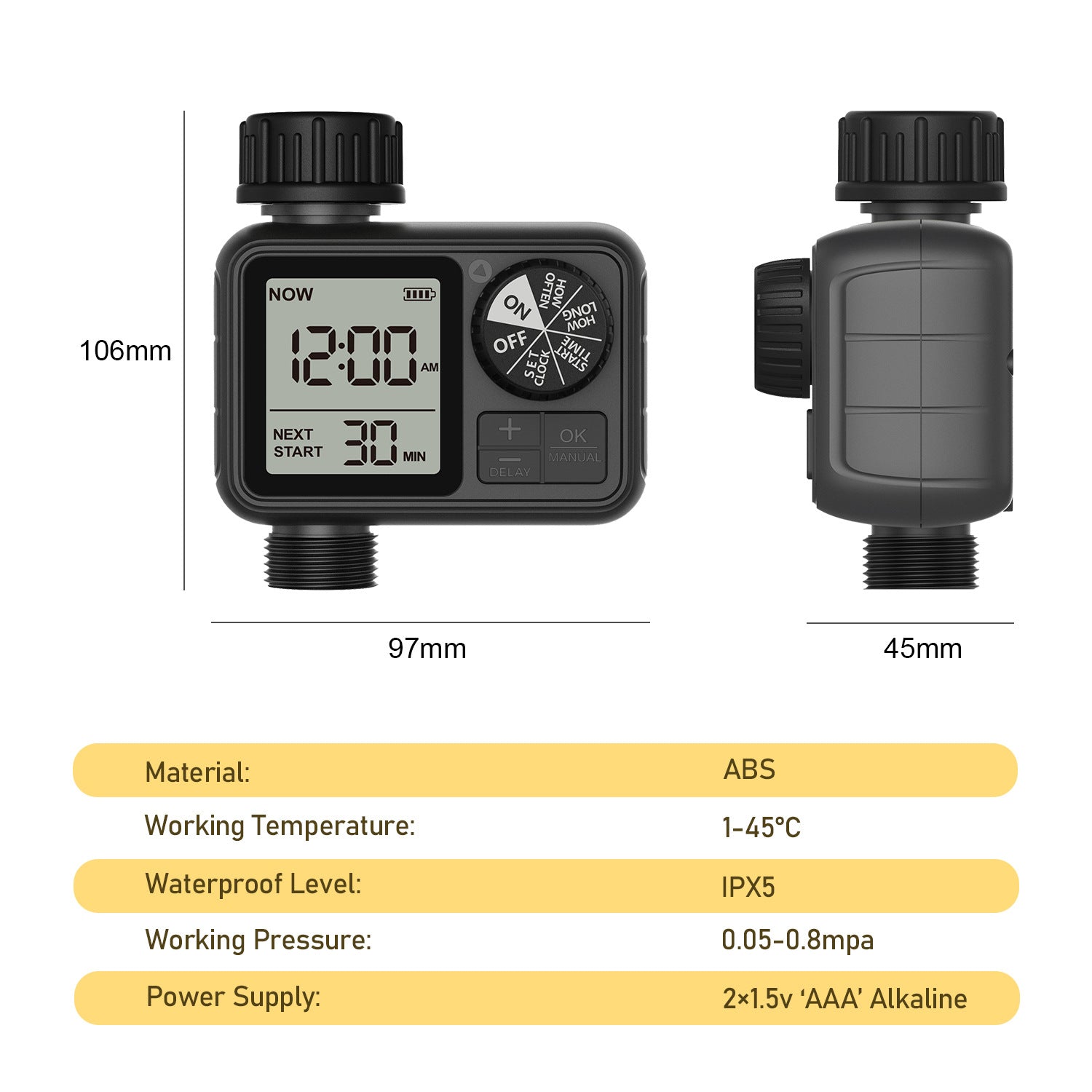 HKM-1923645 Automatic Dual Output Timing Irrigator for Efficient Watering System