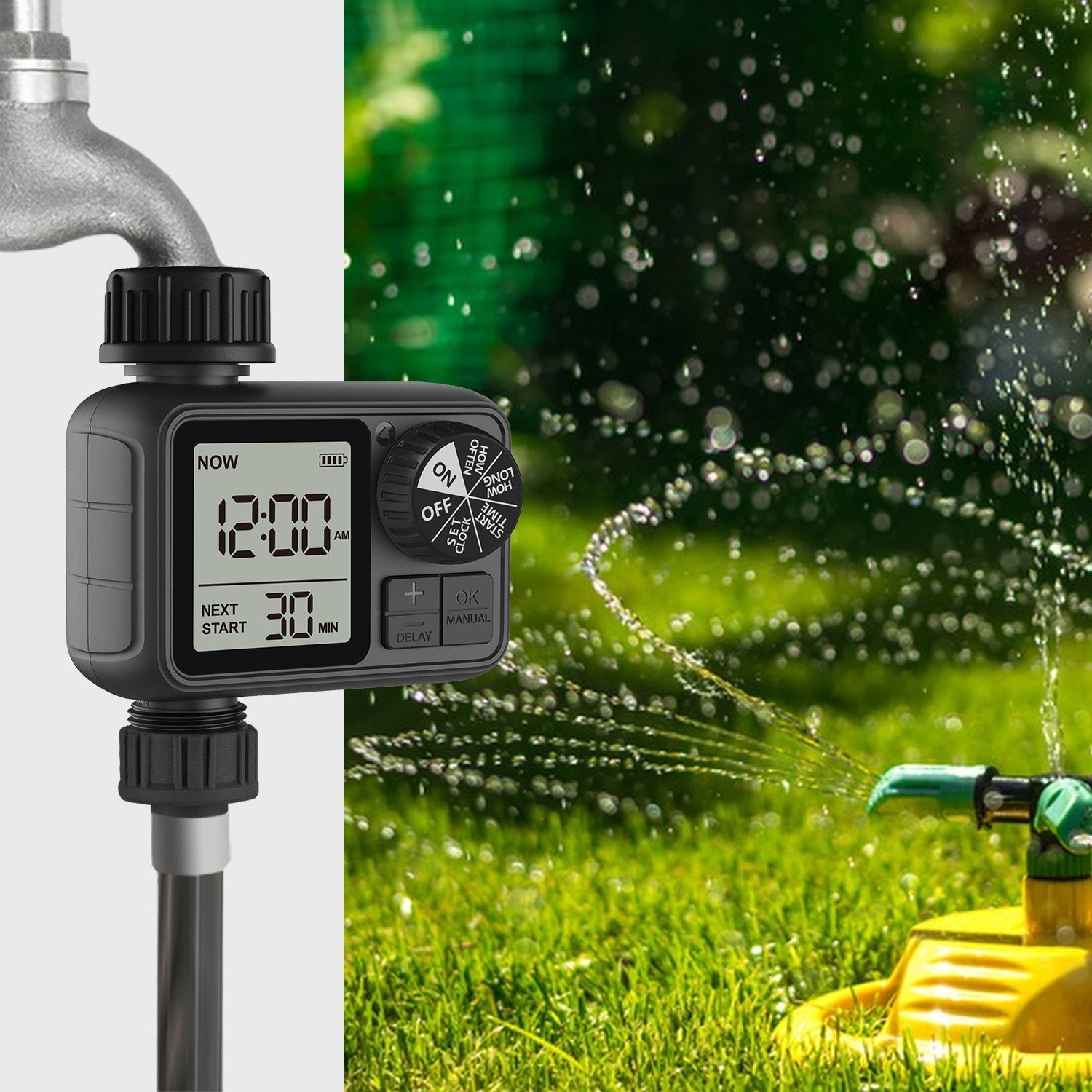 HKM-1923645 Automatic Dual Output Timing Irrigator for Efficient Watering System