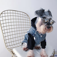 HKM-1925181 Denim Dog Vest with Zebra Stripes for Small to Extra Large Dogs