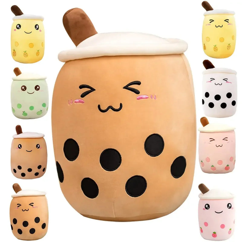 HKM-192595 Plush Boba Milk Tea Cup Pillow Stuffed Toy - Soft PP Cotton, Available in 24/35/50cm