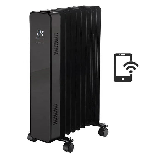 HKM-192723 Oil Filled Radiator Heater 1000-2500W with Wi-Fi, Adjustable Thermostat & Remote Control