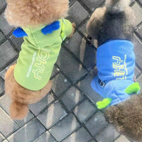 HKM-1928381 Schnauzer Bichon Teddy Autumn Winter Sweaters in Blue and Green for Small to Medium Dogs