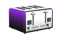 HKM-192851 Digital 4-Slice Electric Toaster with LED Display for Even Toasting and Smart Settings