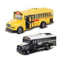 HKM-192915 Inertial Electric Light Music Double-Decker Mini Bus Toy for Kids Ages 2-7 with Opening Doors and Sound Features