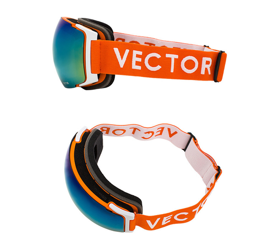 HKM-192979 Magnetic Anti-Fog Spherical Ski Goggles for All-Mountain Use