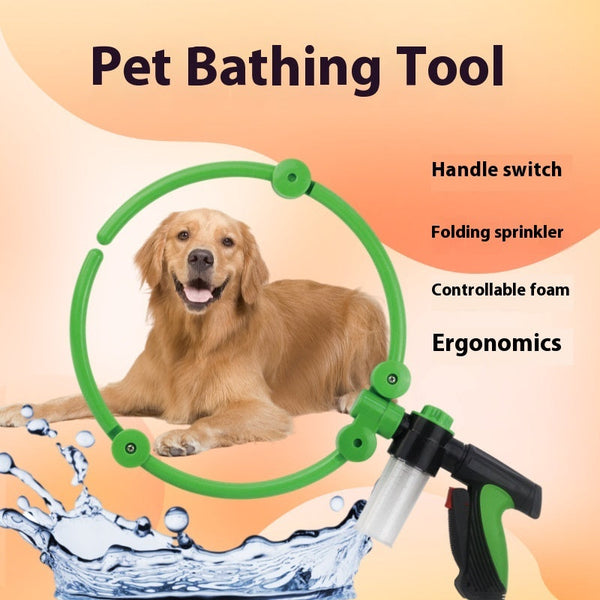 HKM-1930429 Foldable Portable Pet Washing Machine for Dogs and Cats - 360 Degree Cleaning Solution