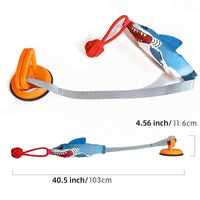 HKM-1931197 Interactive Shark Shaped Pet Toy with Suction Cup - Chew Toy for Dogs and Cats, Promotes Dental Health and Engagement
