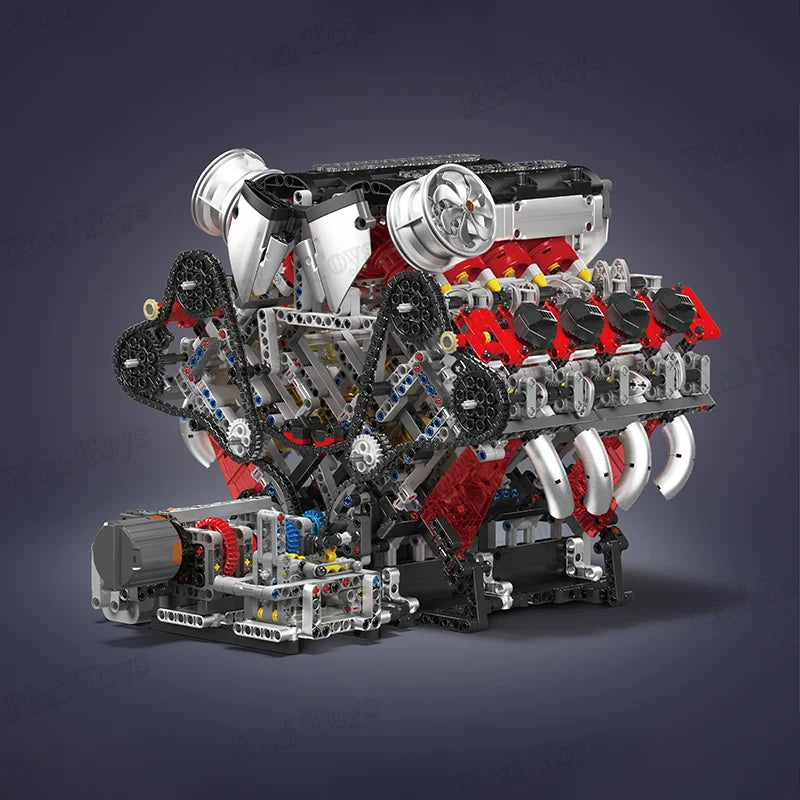 HKM-193235 V8 Engine Creative Building Set with 2718 Pieces for Kids - Remote Control Model
