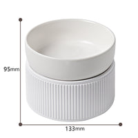 HKM-1934525 Ceramic Double Bowl for Cats and Dogs - Removable, Easy to Clean, Safe and Durable Design