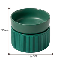 HKM-1934525 Ceramic Double Bowl for Cats and Dogs - Removable, Easy to Clean, Safe and Durable Design