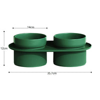 HKM-1934525 Ceramic Double Bowl for Cats and Dogs - Removable, Easy to Clean, Safe and Durable Design