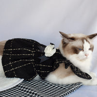 HKM-1934909 Woven Ruffle Sleeve Outfit with Bow Tie and Corsage for Pets