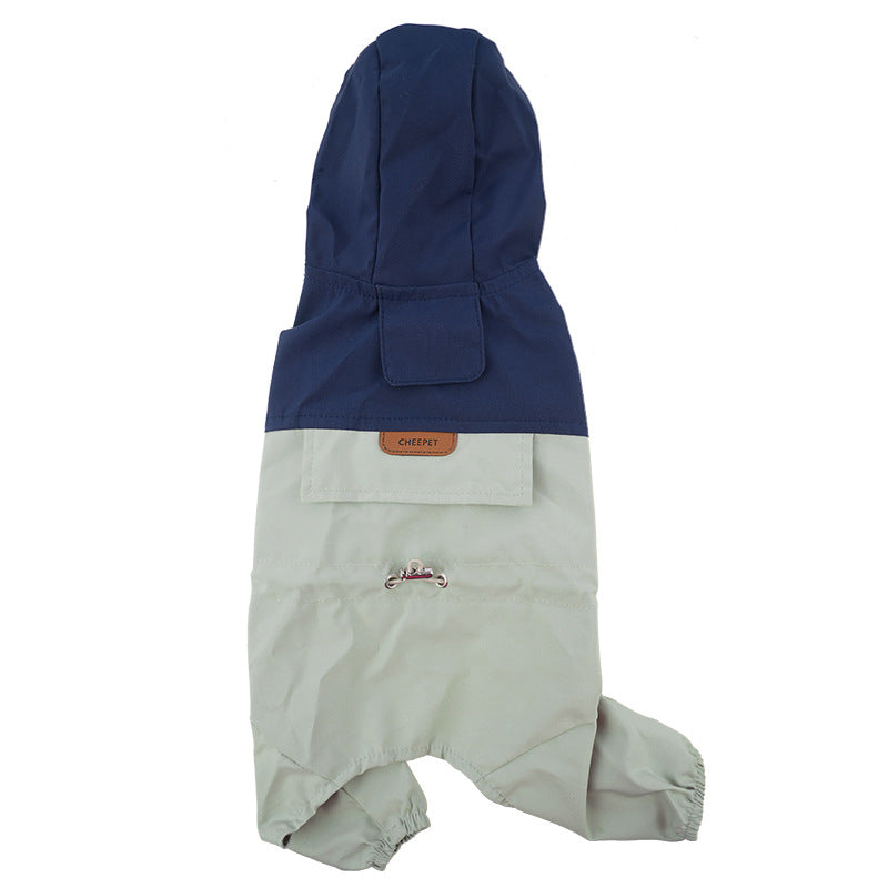 HKM-1935933 Stylish Pet Raincoat for Small and Medium Dogs - Waterproof Polyester, Multiple Colors Available