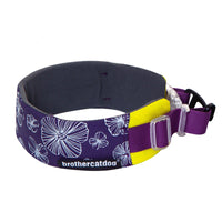 HKM-1936317 Adjustable Floral Pet Collar and Lead Rope Set - Wine Red, Barbie Pink, Grape Purple