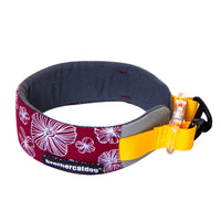 HKM-1936317 Adjustable Floral Pet Collar and Lead Rope Set - Wine Red, Barbie Pink, Grape Purple