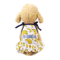 HKM-1936701 Fruit Pattern Mesh Skirt Vest for Pets - Available in Pineapple, Banana, Strawberry