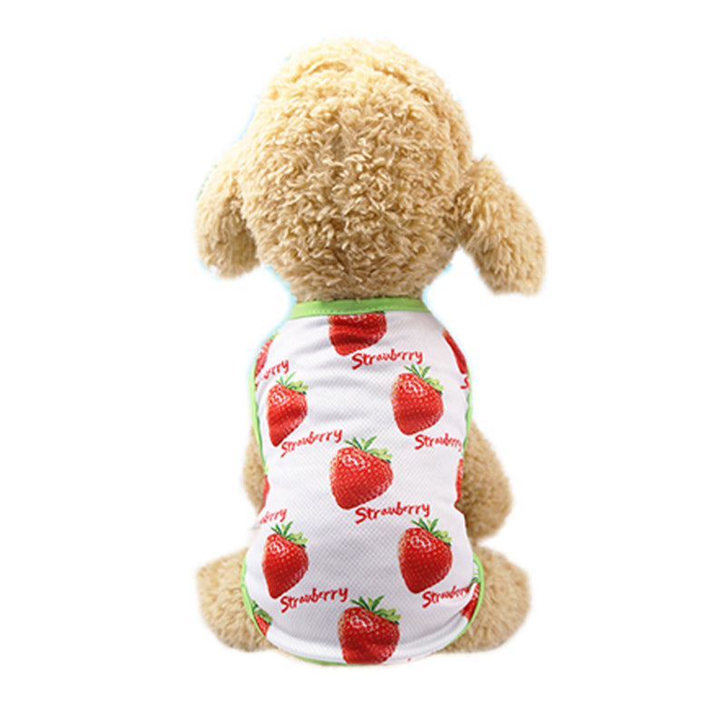 HKM-1936701 Fruit Pattern Mesh Skirt Vest for Pets - Available in Pineapple, Banana, Strawberry