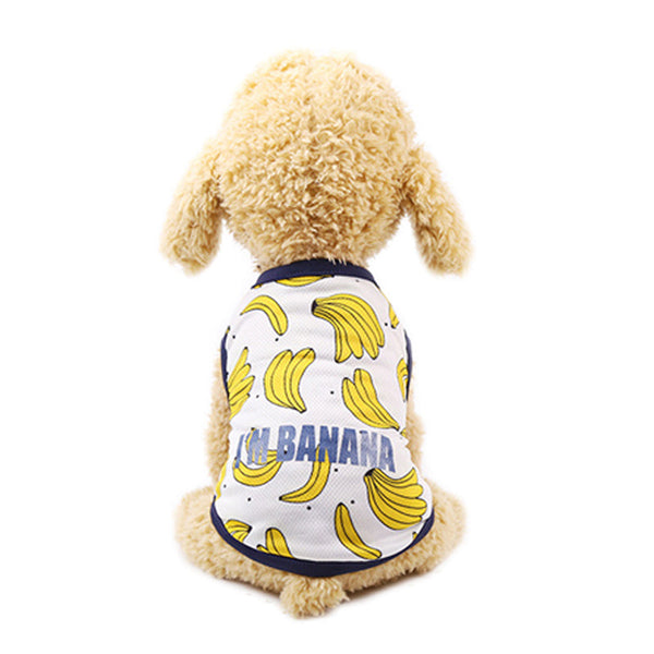 HKM-1936701 Fruit Pattern Mesh Skirt Vest for Pets - Available in Pineapple, Banana, Strawberry