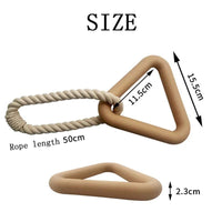 HKM-1936957 Large Triangular Pull Ring Toy Made of Durable Cotton Rope for Interactive Pet Play