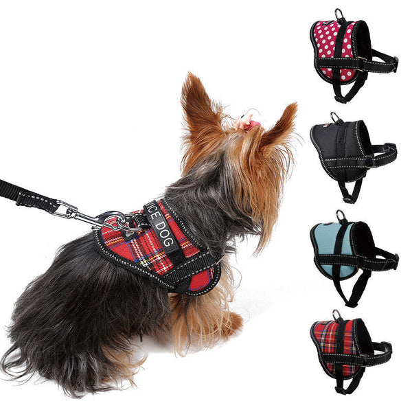 HKM-1937597 Reflective Dog Chest Harness with Leash for Small Breeds