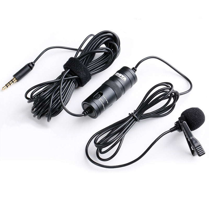 HKM-193811 Professional Omnidirectional Lavalier Microphone for Cameras with 3.5mm Universal Connection