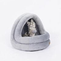 HKM-1938365 Cozy Crystal Velvet Cat and Small Dog Bed with Removable Mattress