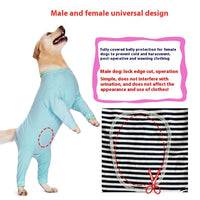 HKM-1938877 Striped Thin Dog Shirt for Golden Retrievers and Labradors in Sky Blue and Dark Blue, Various Sizes Available