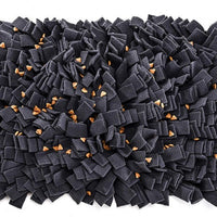 HKM-1939133 Pet Sniffing Mat for Training and Slow Feeding - Flannel Puzzle Blanket in Gray-Yellow, Black, Gray
