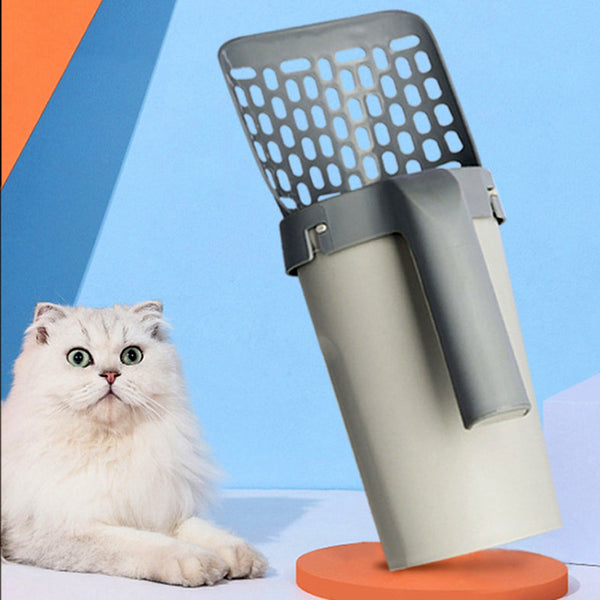 HKM-1939901 Integrated Cat Litter Shovel with Storage Box and Handle, Easy Cat Litter Disposal