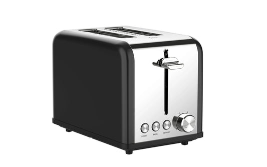 HKM-194003 Electric Stainless Steel 2-Slice Waffle and Bread Toaster Oven with Grill