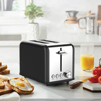 HKM-194003 Electric Stainless Steel 2-Slice Waffle and Bread Toaster Oven with Grill