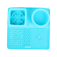 HKM-1940285 Silicone Multifunctional Pet Slow Feeding Bowl and Licking Mat in Multiple Colors