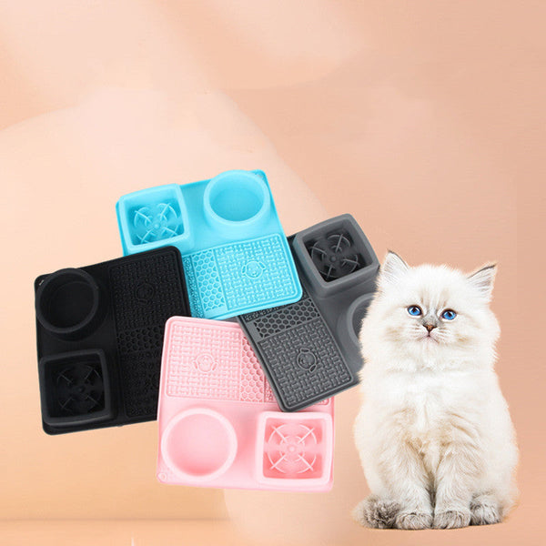 HKM-1940285 Silicone Multifunctional Pet Slow Feeding Bowl and Licking Mat in Multiple Colors