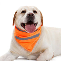 HKM-1941693 Reflective Dog Bandana in Bright Colors - Lightweight Polyester Scarf for Safety and Visibility