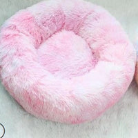 HKM-1944125 Plush Round Nest for Cats and Dogs - Soft Cloth Pet Bed in Various Colors and Sizes