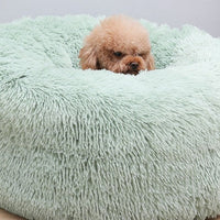 HKM-1944125 Plush Round Nest for Cats and Dogs - Soft Cloth Pet Bed in Various Colors and Sizes
