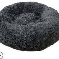 HKM-1944125 Plush Round Nest for Cats and Dogs - Soft Cloth Pet Bed in Various Colors and Sizes