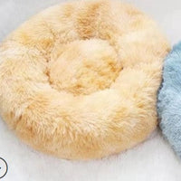 HKM-1944125 Plush Round Nest for Cats and Dogs - Soft Cloth Pet Bed in Various Colors and Sizes
